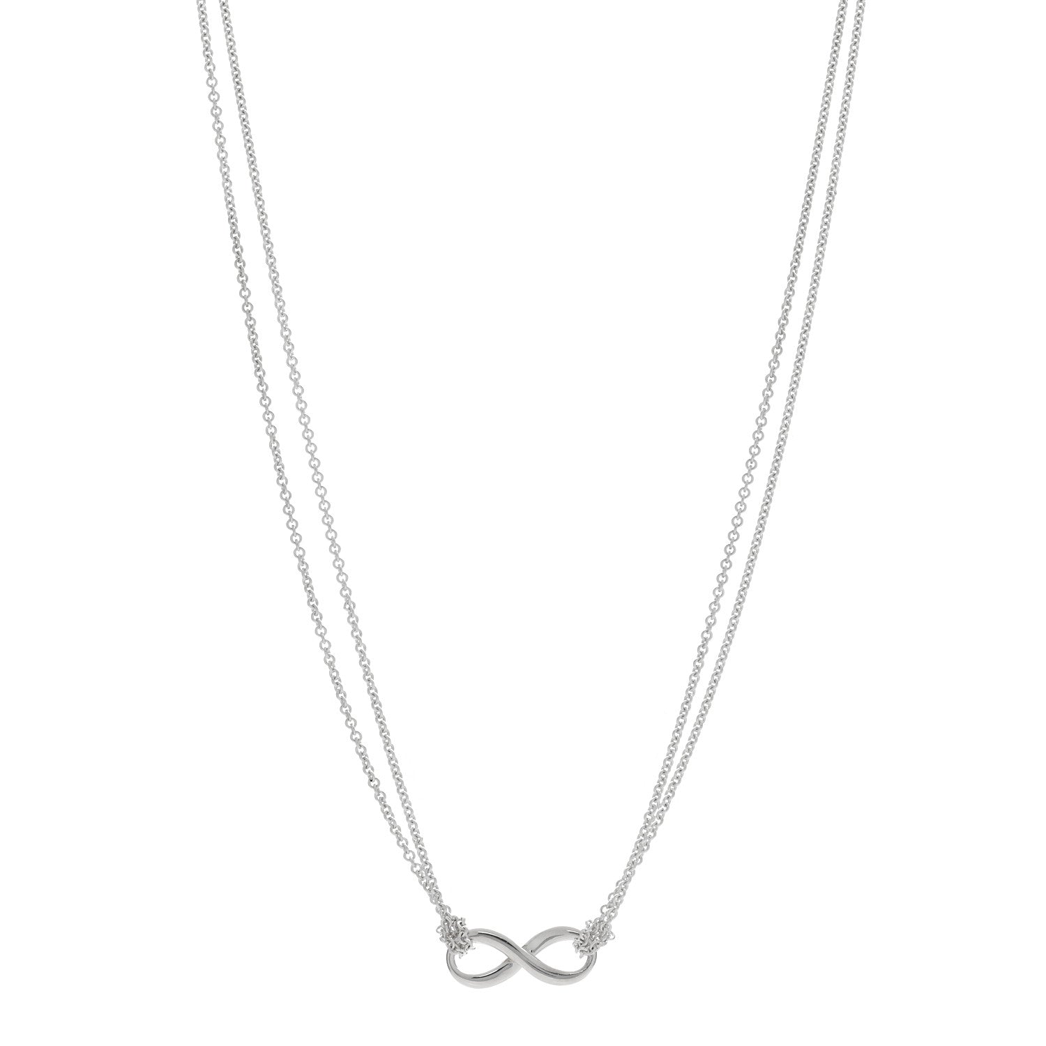 Tiffany Sterling Silver Infinity Pendant Necklace 1 of 4