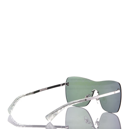 Chanel Shield Runway Sunglasses 4215 Silver Purple 4 of 8