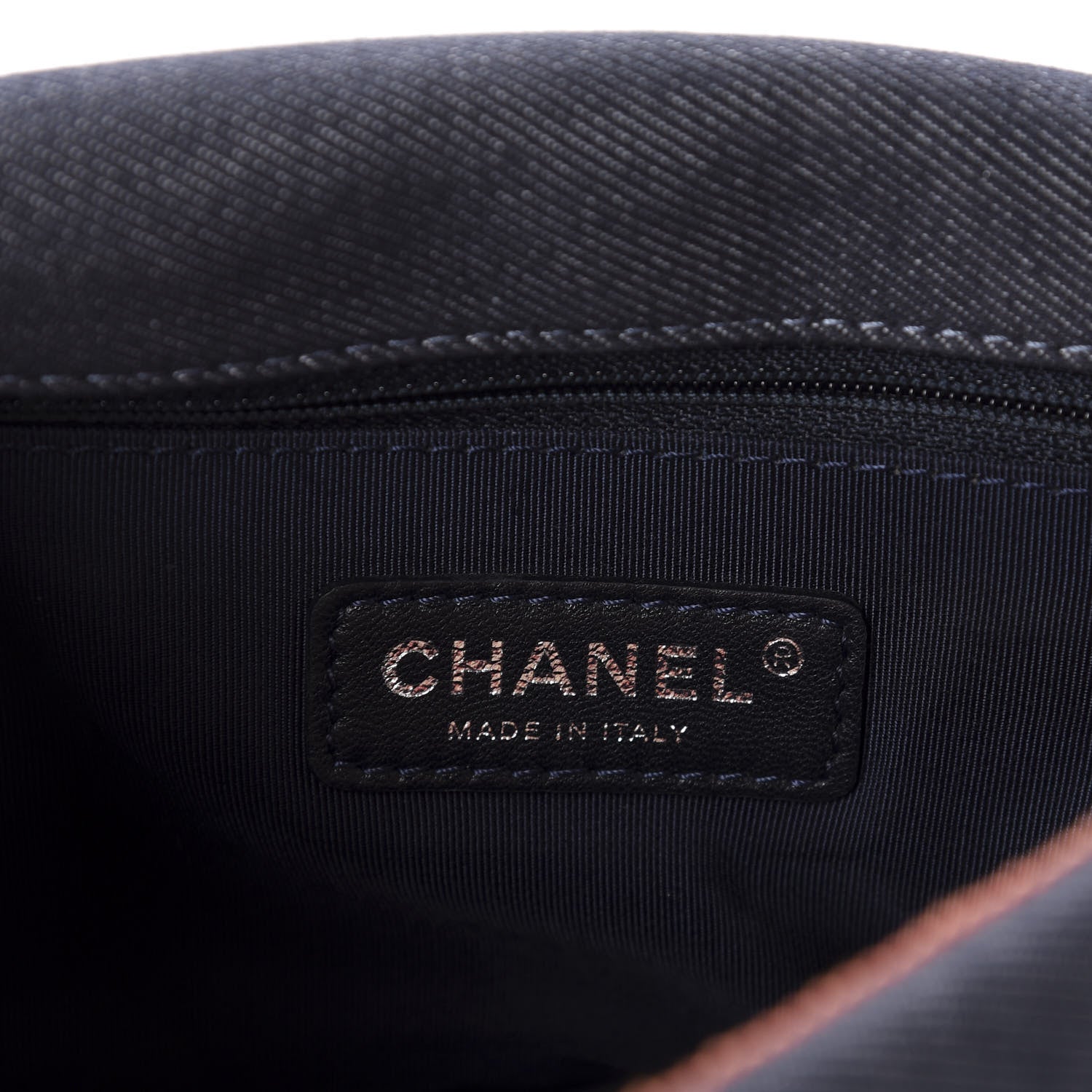 Chanel Denim Pleated Denim Turtle Flap Dark Blue 9 of 11
