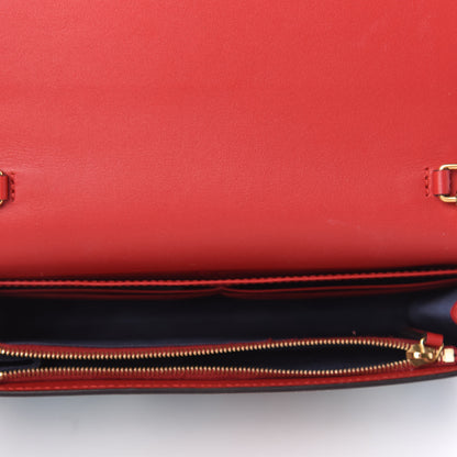 Gucci GG Supreme Monogram Blooms Chain Wallet Blue 5 of 9