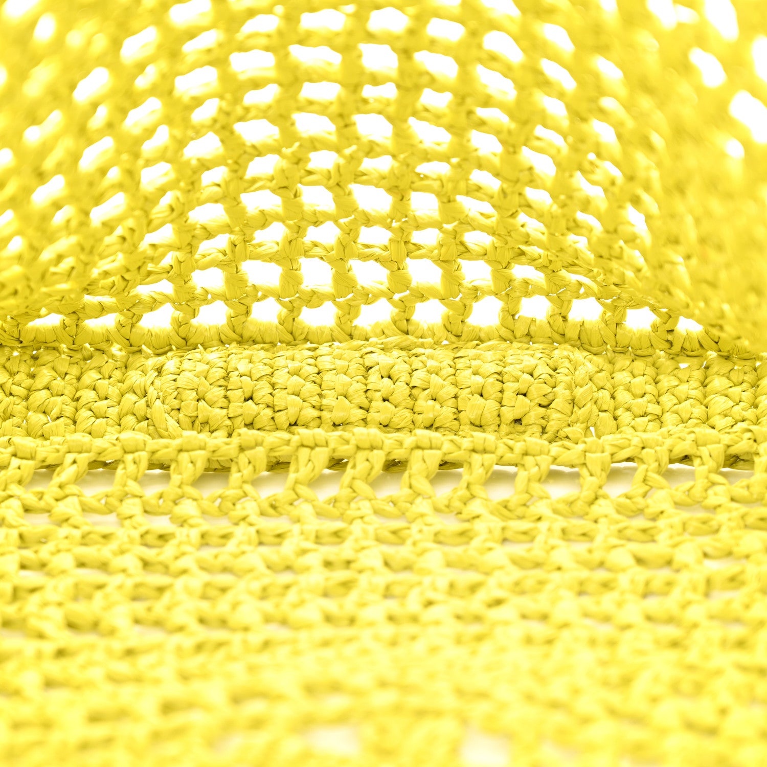 Prada Yarn Raffia Effect Crochet Logo Embroidered Tote Bag Cedro 5 of 10