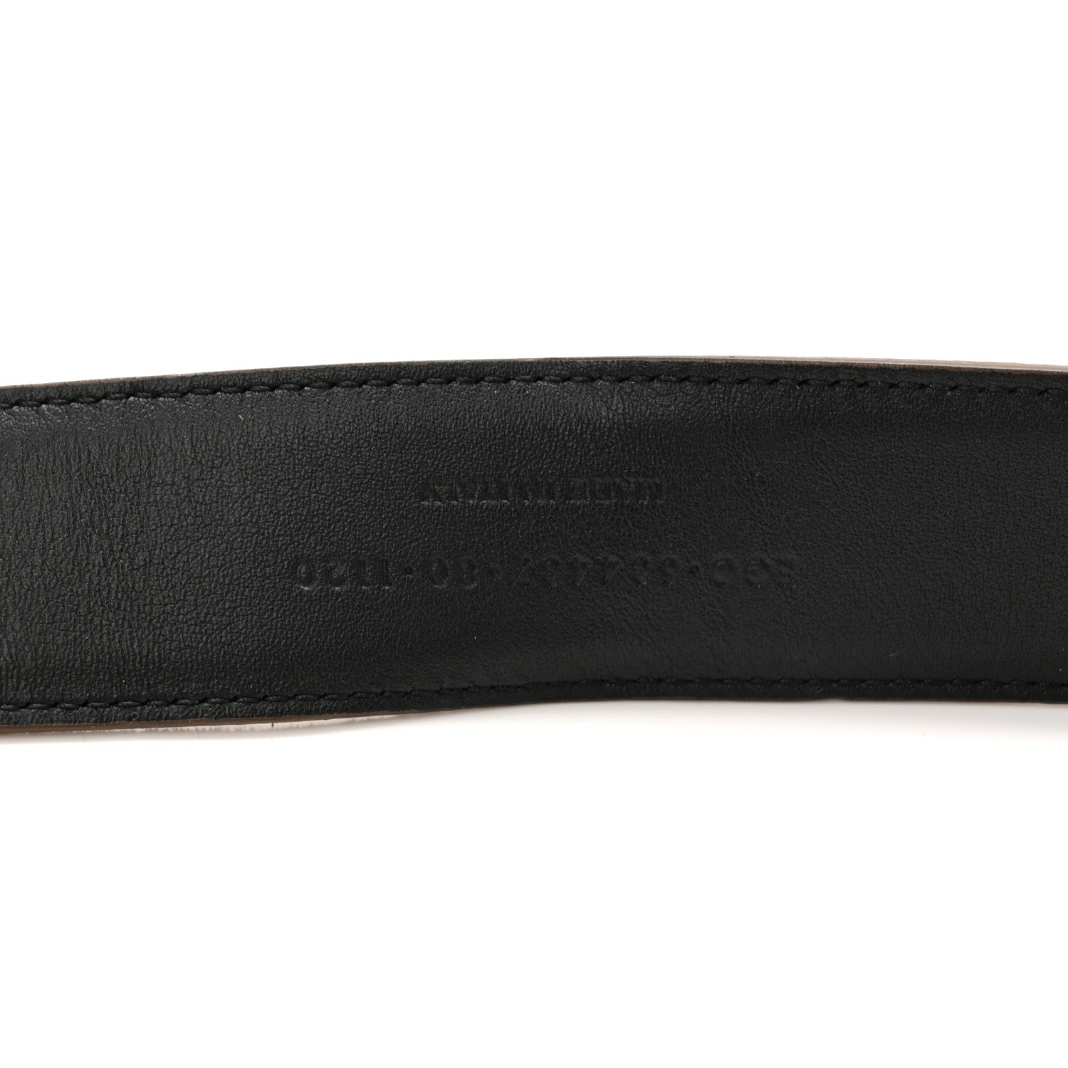 Saint Laurent Suede Monogram Square Buckle Belt 80 32 Tan Bronze 5 of 5