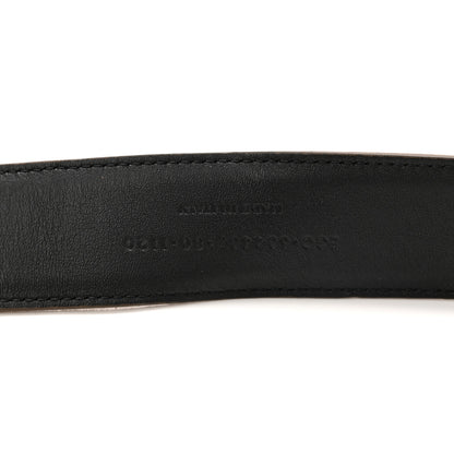 Saint Laurent Suede Monogram Square Buckle Belt 80 32 Tan Bronze 5 of 5