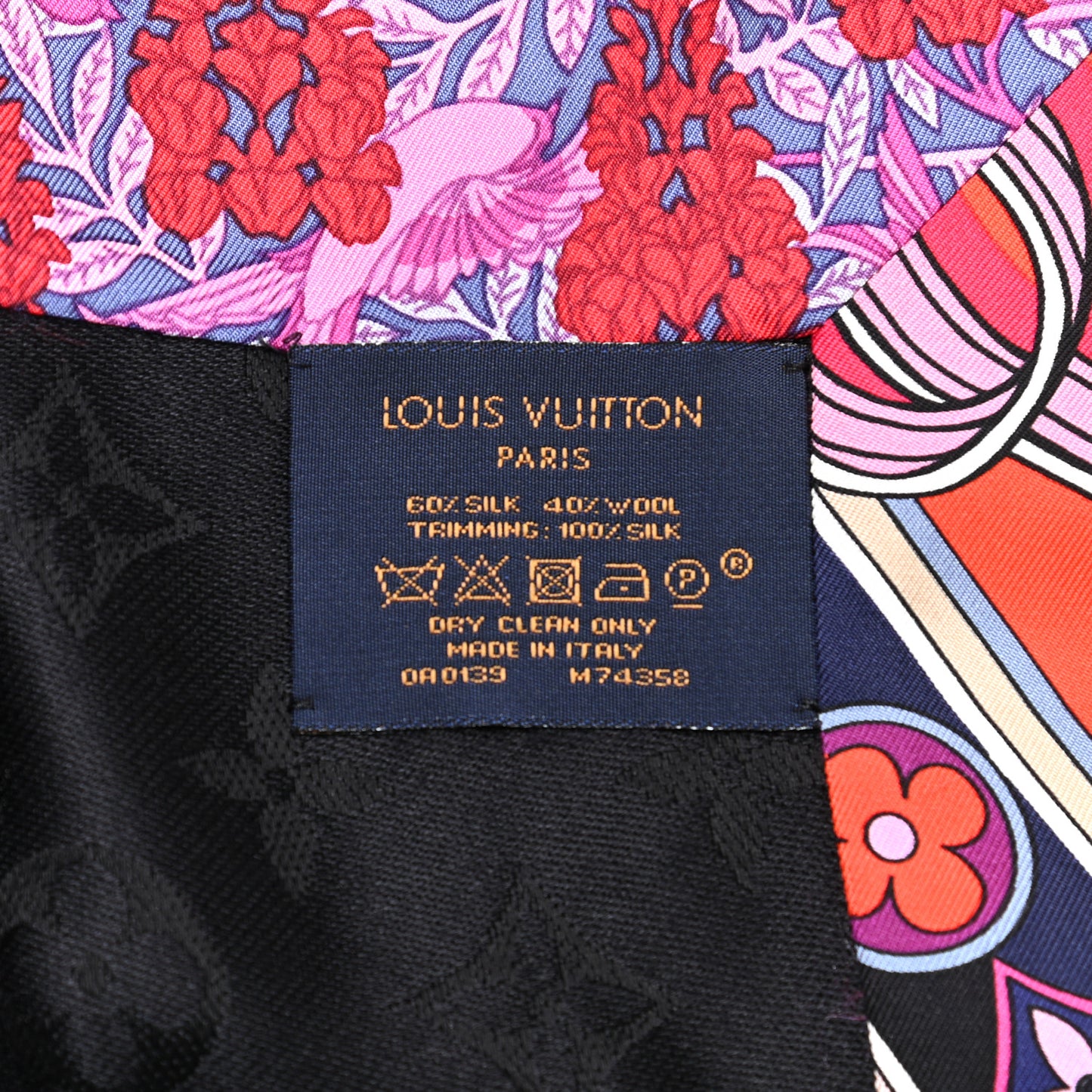 Wool Silk Be Mindful Monogram Shawl Magenta