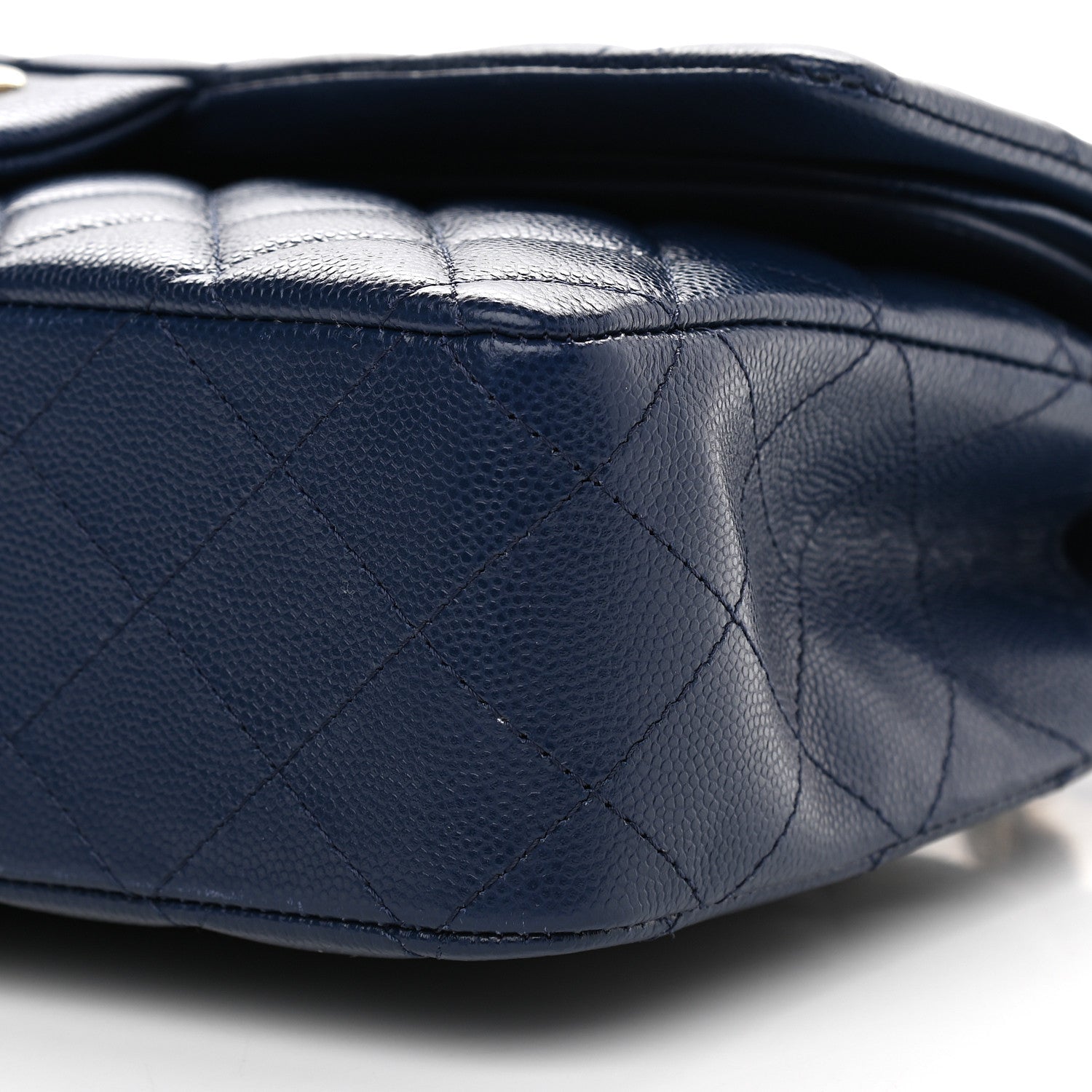 Chanel Caviar Quilted Medium Double Flap Navy 9 of 9