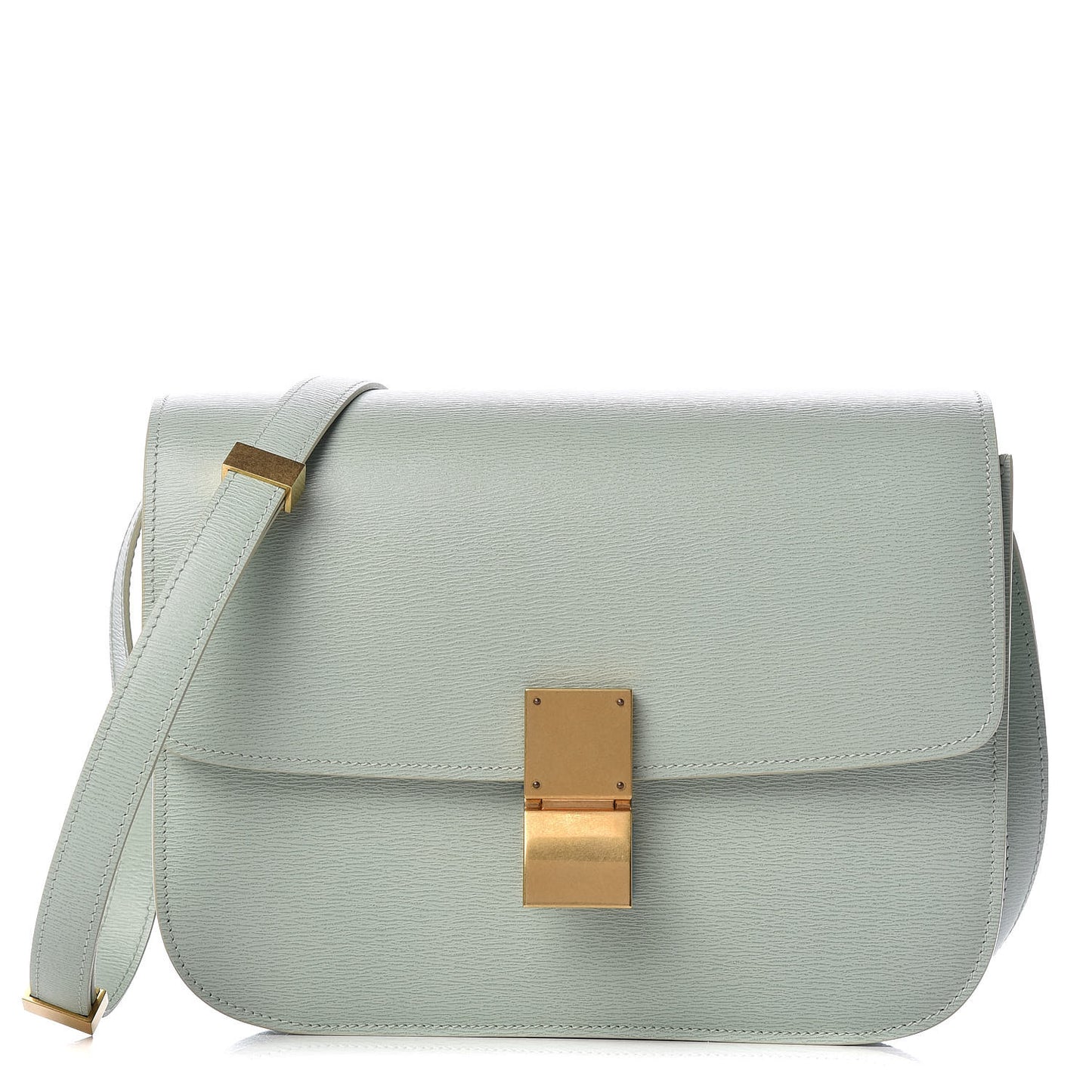 Liege Calfskin Medium Classic Box Flap Bag Pastel Green