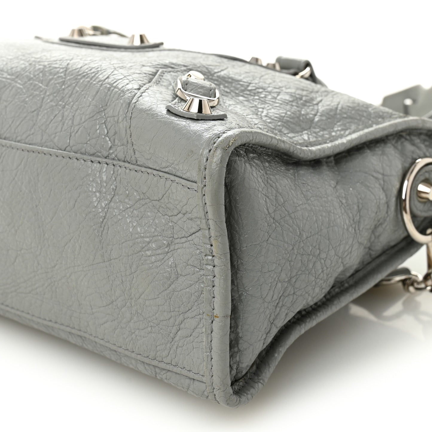 Agneau Classic Silver Hardware S City Gris Haussmannien