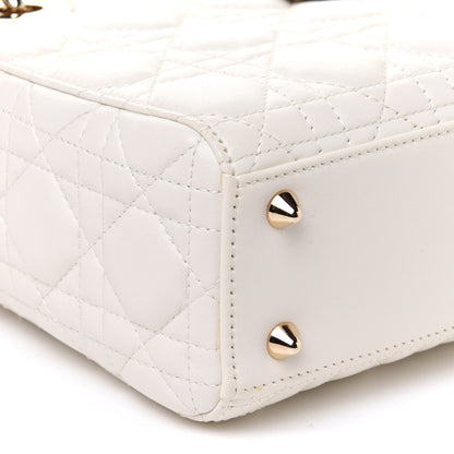 Christian Dior Lambskin Cannage Small My ABCDior Lady Dior White 9 of 14