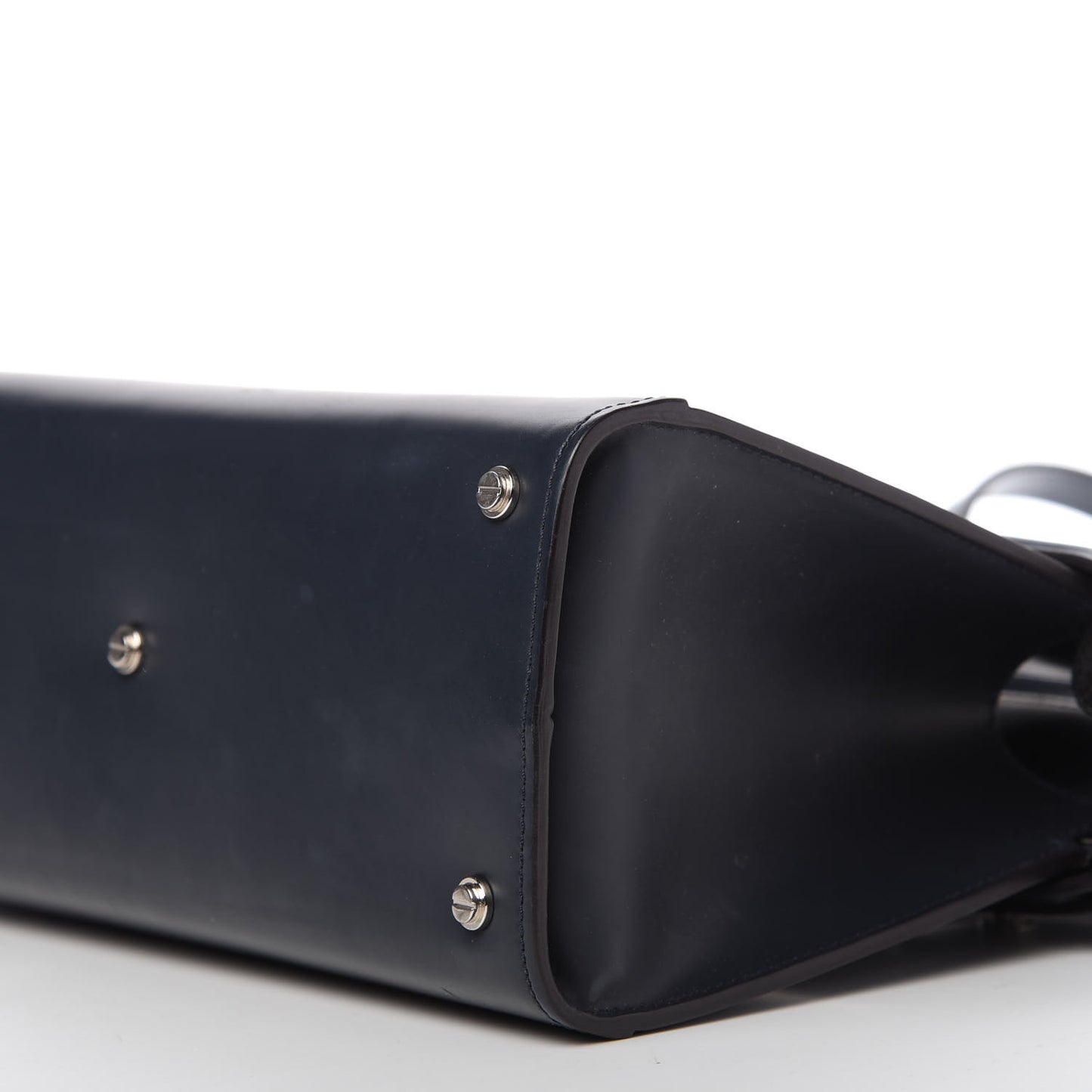 Smooth Calfskin Small Horizon Satchel Navy