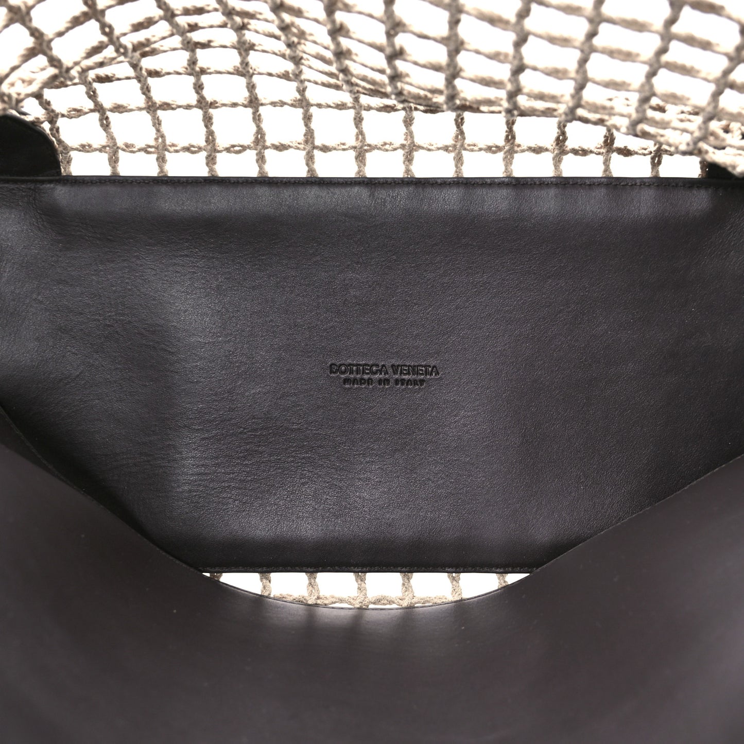 Raffia Calfskin Net Large Andiamo Shoulder Bag Fondant