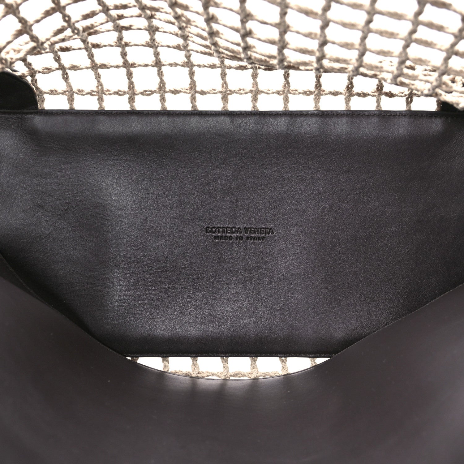 Bottega Veneta Raffia Calfskin Net Large Andiamo Shoulder Bag Fondant 7 of 13