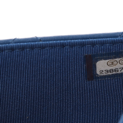 Chanel Lambskin Quilted Trendy CC Wallet On Chain WOC Blue 8 of 10