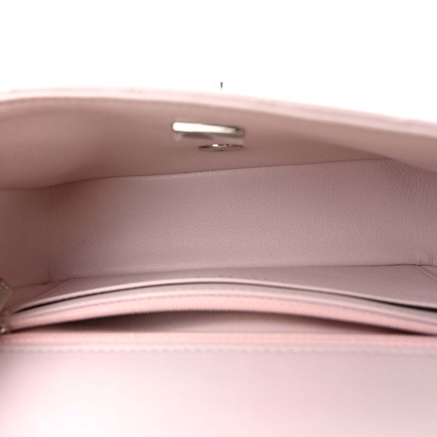Lambskin Quilted Mini Rectangular Flap Light Pink