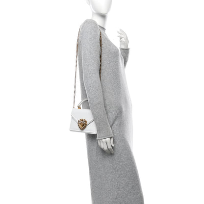 Dolce & Gabbana Smooth Calfskin Small Devotion Envelope Top Handle Bag White 2 of 12