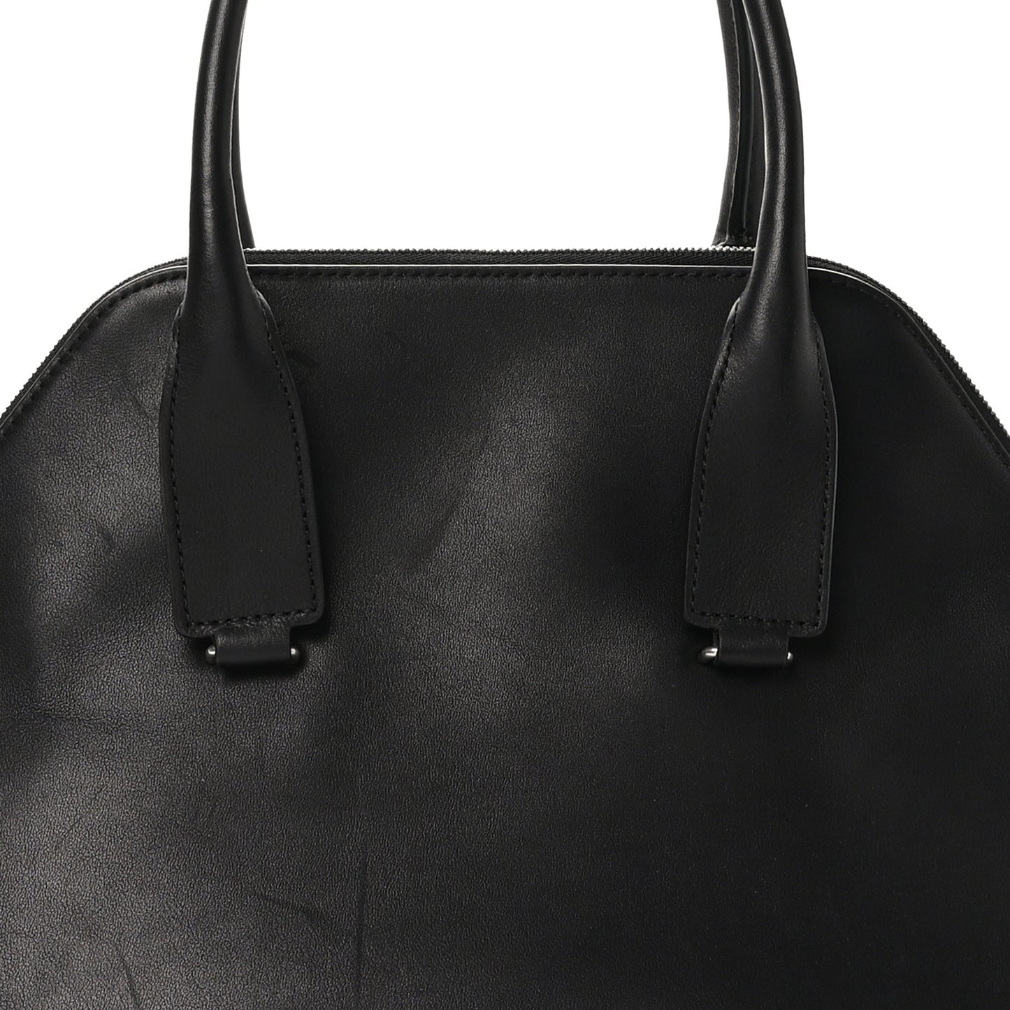 Polished Saddle Calfskin Medium Devon Bag Black