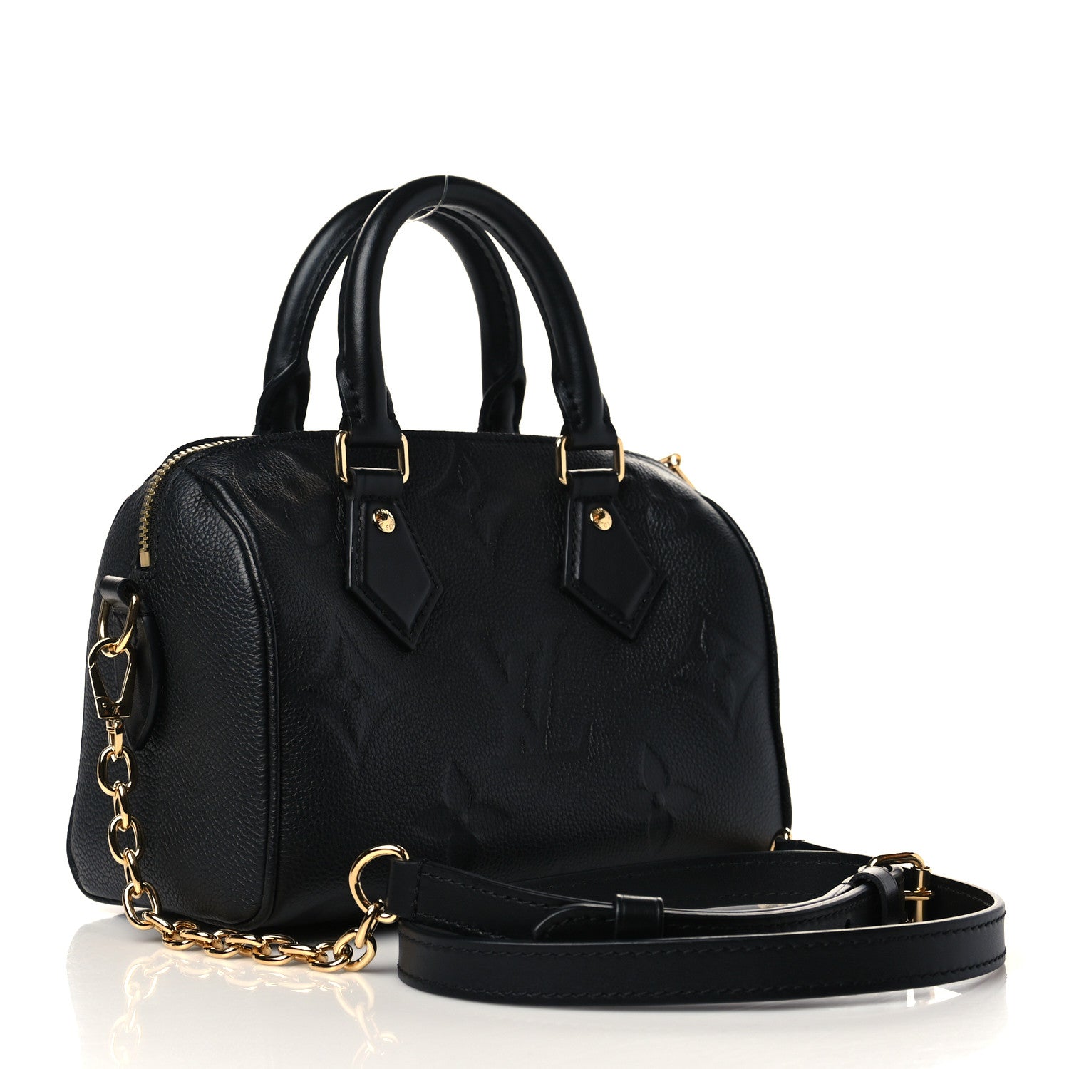 Louis Vuitton Empreinte Monogram Giant Speedy Bandouliere 20 Black 3 of 6