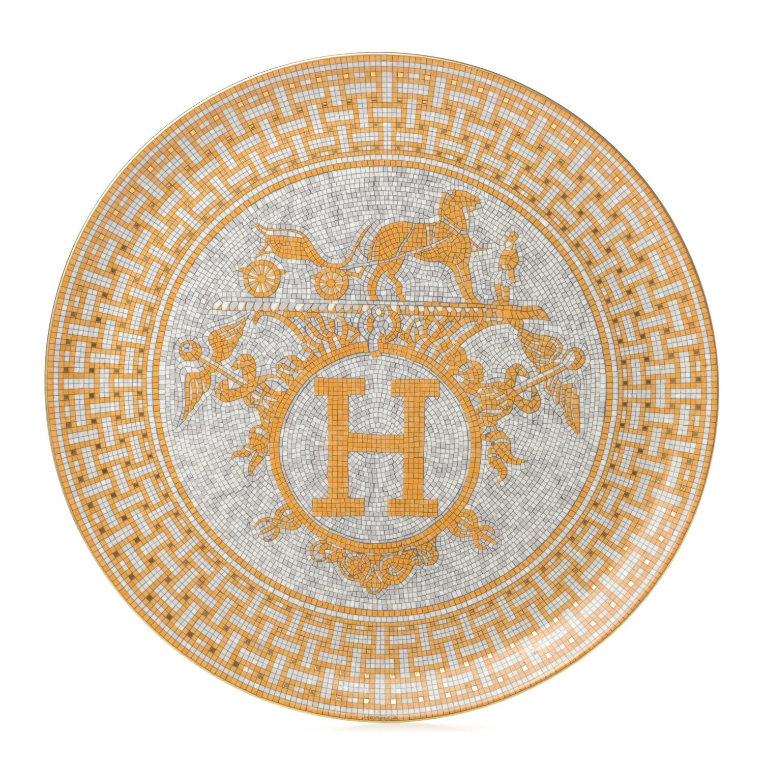 Hermes Porcelain Mosaique au 24 Tart Platter 1 of 6