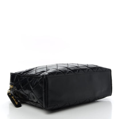 Chanel Patent Quilted Shoulder Bag Black 4 of 10