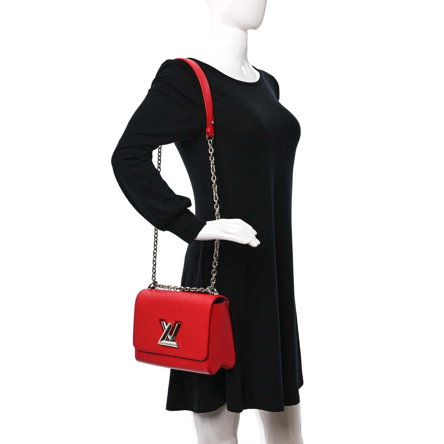 Epi Twist Shoulder Bag MM Coquelicot