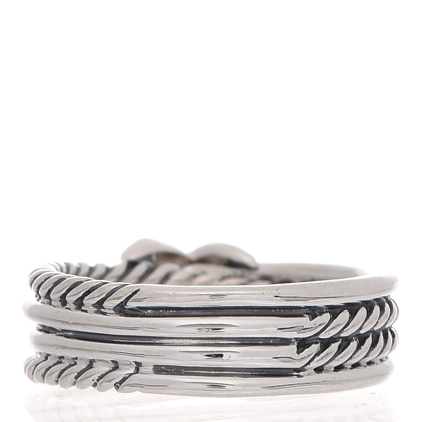 Sterling Silver Diamond X Crossover Ring 50 5.5