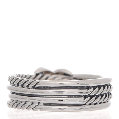 David Yurman Sterling Silver Diamond X Crossover Ring 50 5.5 4 of 6