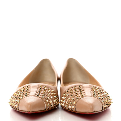 Christian Louboutin Kid Bareta Flats 40.5 Nude Light Gold 2 of 8