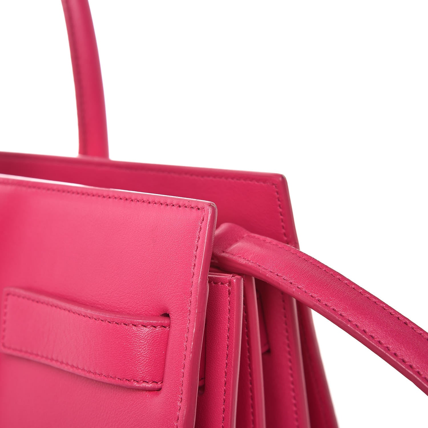 Saint Laurent Calfskin Small Sac De Jour Lipstick Fuchsia 16 of 19