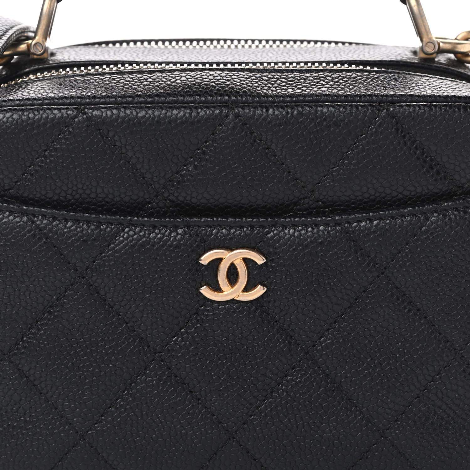 Chanel Caviar Quilted Mini Carry Around Bowling Bag Black 10 of 12
