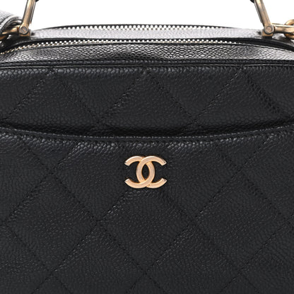 Chanel Caviar Quilted Mini Carry Around Bowling Bag Black 10 of 12