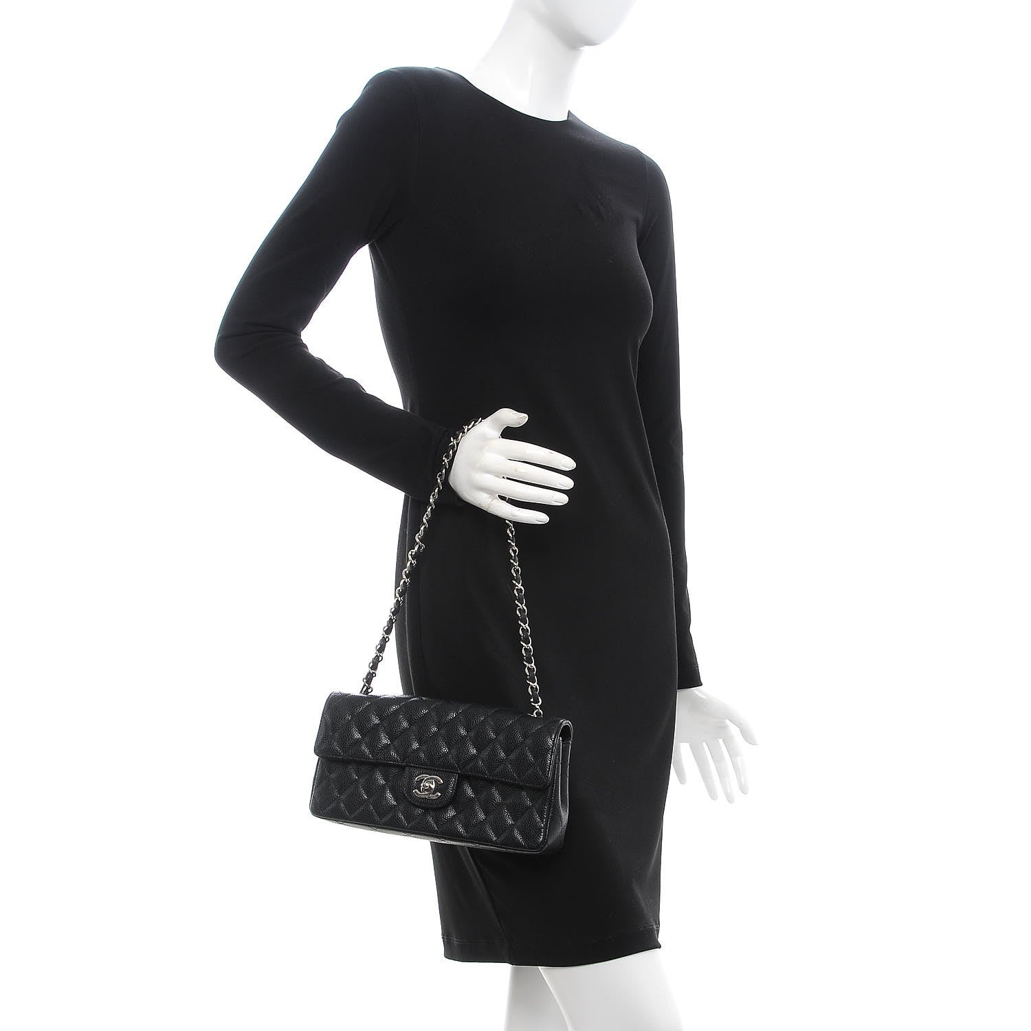 Chanel Caviar Quilted East West Flap Black 2 of 7