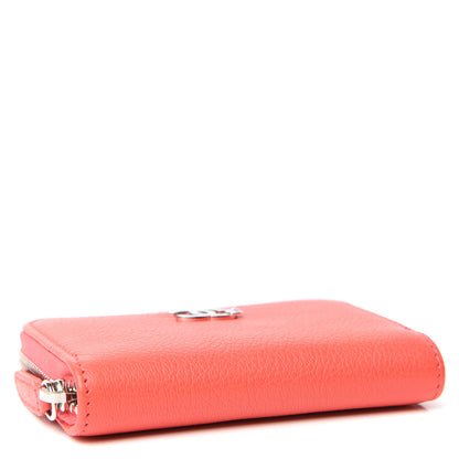 Chanel Goatskin Camellia Zip Coin Purse Coral 4 of 8