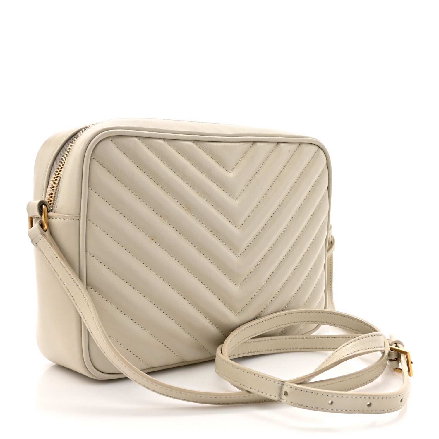 Saint Laurent Calfskin Matelasse Monogram Lou Camera Bag Crema Soft 3 of 18