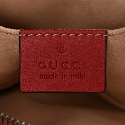 Gucci Calfskin Matelasse GG Marmont Belt Bag 95 38 Hibiscus Red 6 of 11