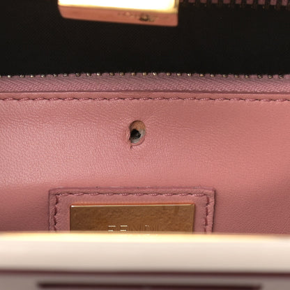Fendi Vitello Seta Shiny Nappa Medium Peekaboo Iconic Satchel Grigio Polvere Bois de Rose 12 of 13