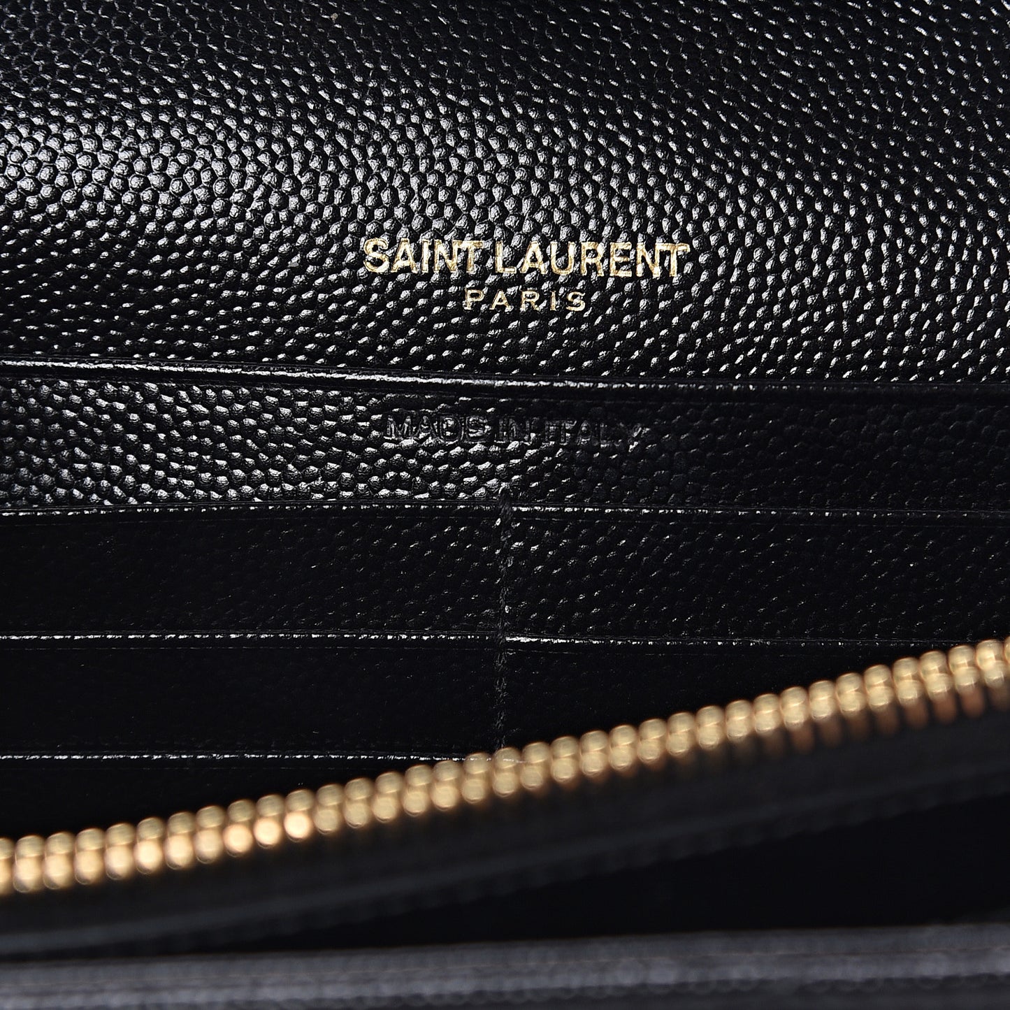 Grain De Poudre Matelasse Chevron Monogram Chain Wallet Black