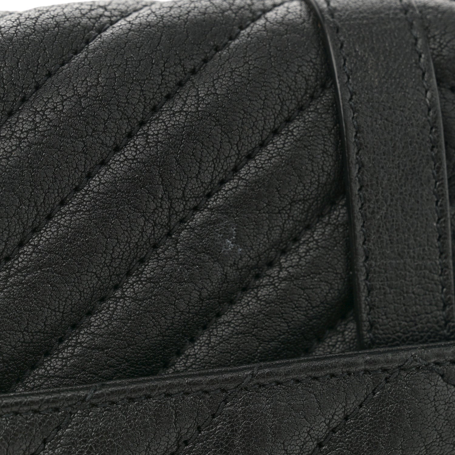 Saint Laurent Sheepskin Matelasse Chevron Monogram Medium College Bag Black 11 of 12
