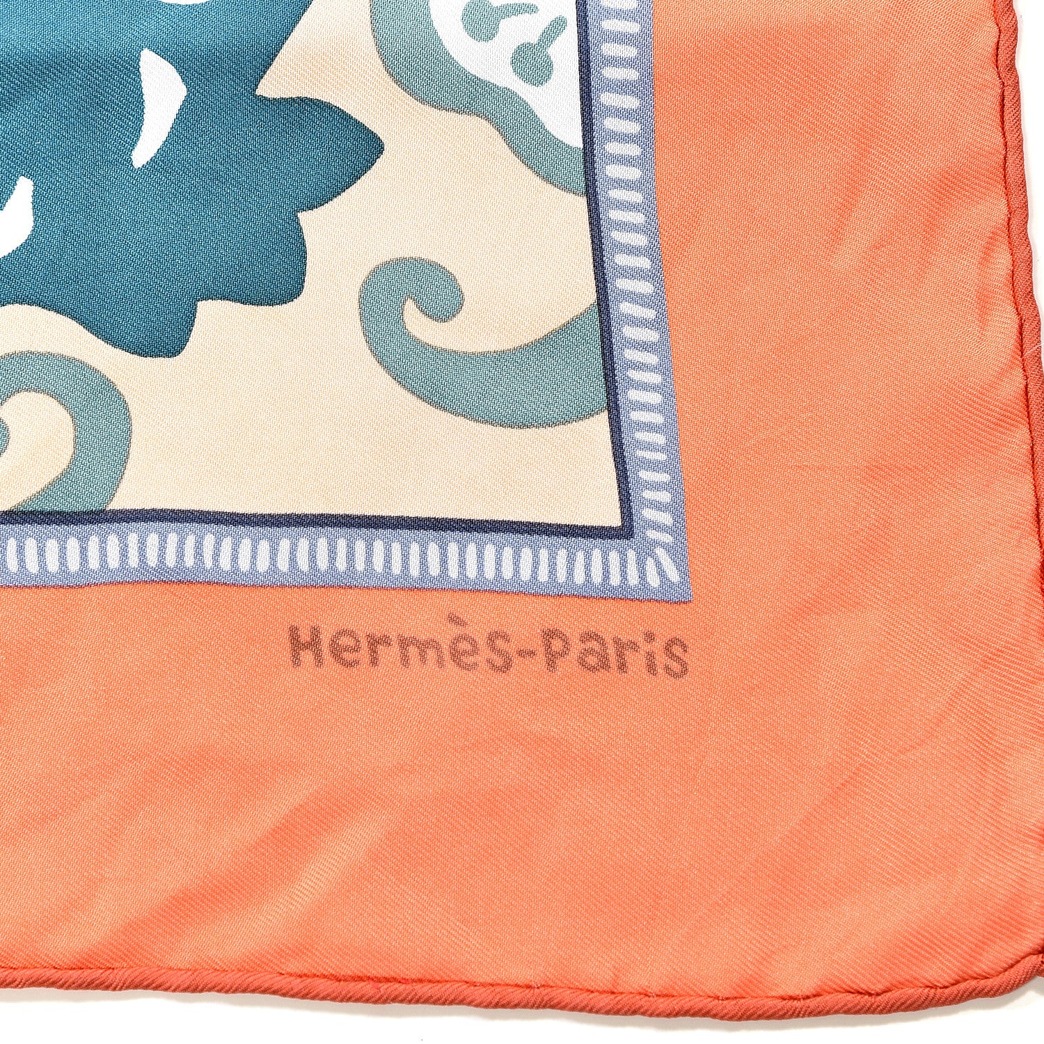 Hermes Silk Twill L Annee Du Dragon Pocket Square Scarf 2 of 6
