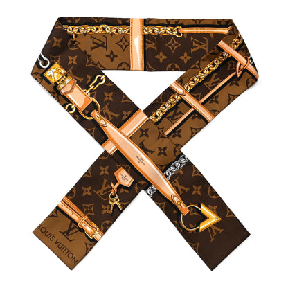 Louis Vuitton Silk Monogram Confidential Bandeau Brown 1 of 5