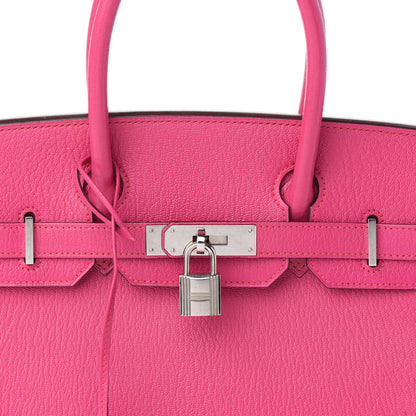 Hermes Chevre Mysore Birkin 30 Rose Shocking 6 of 10