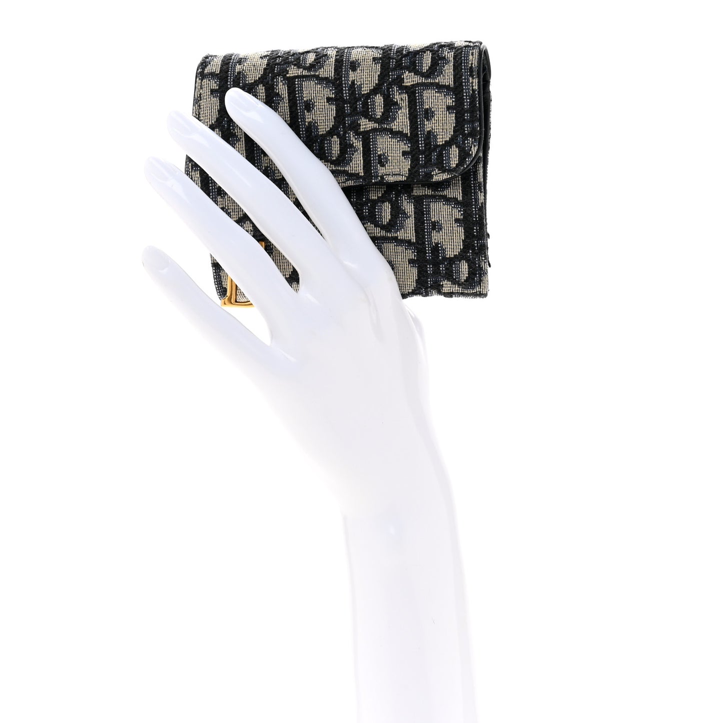 Oblique Saddle Lotus Wallet Blue