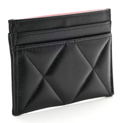Chanel Lambskin Quilted Chanel 19 Card Holder Black 2 of 7