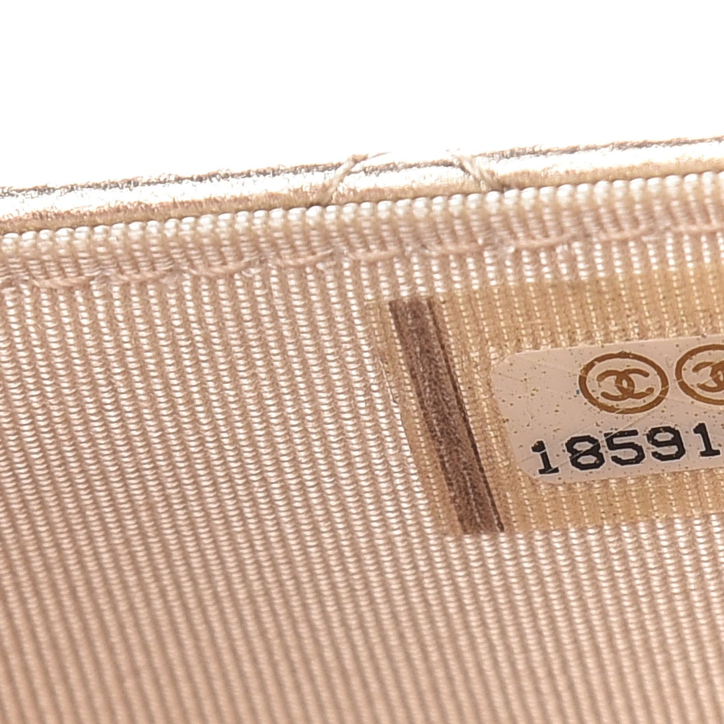 Lambskin Quilted Wallet On Chain WOC Light Gold