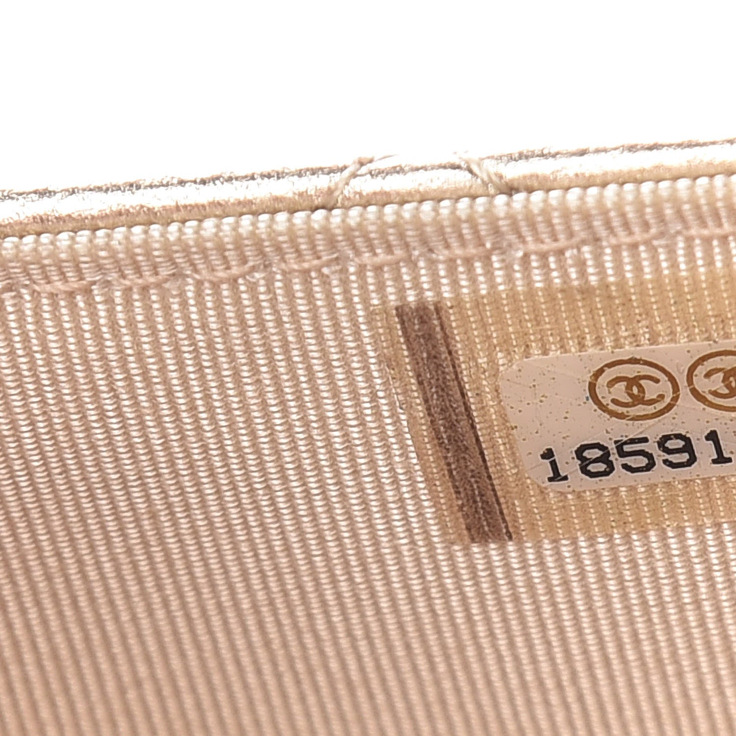 Chanel Lambskin Quilted Wallet On Chain WOC Light Gold 8 of 19