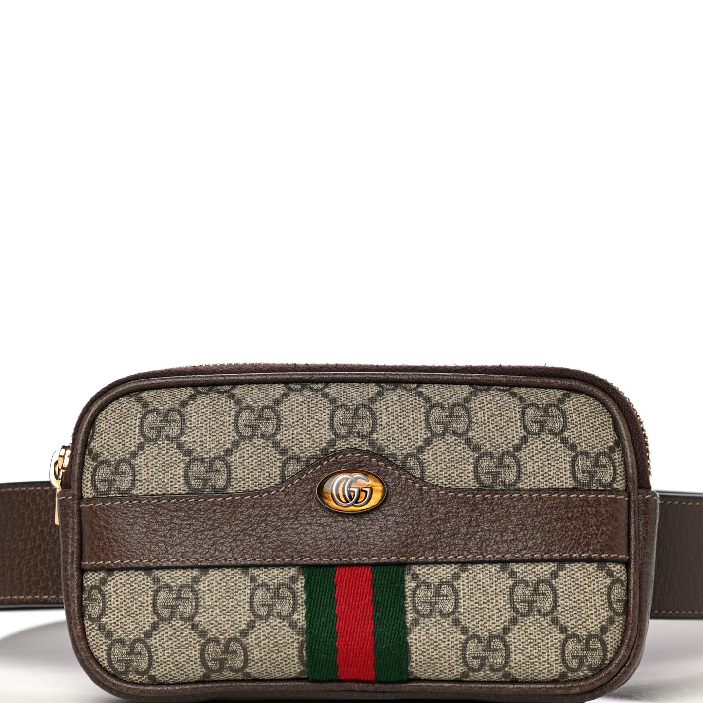 GG Supreme Monogram Ophidia Belted iPhone Case 85 34 Dark Brown