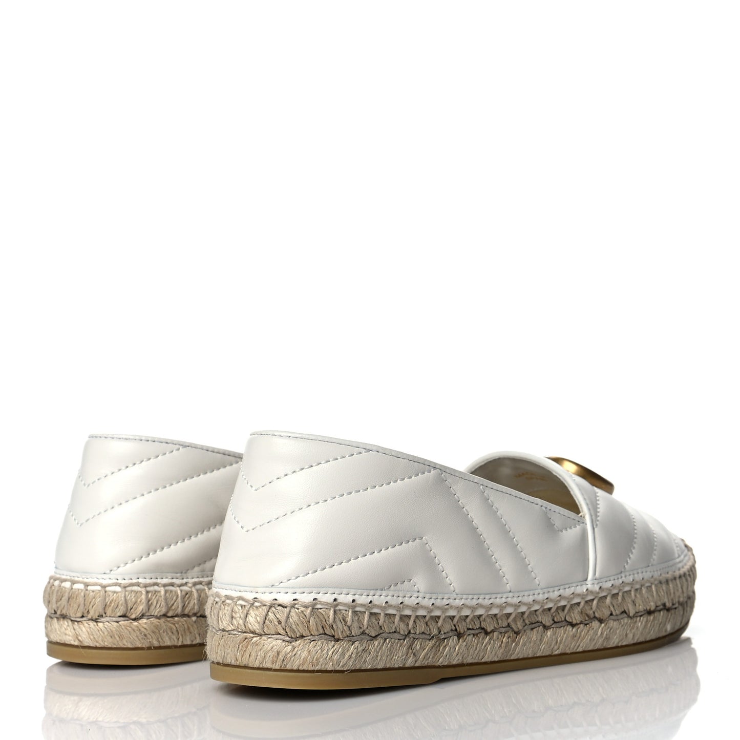 Nappa Matelasse GG Marmont Espadrilles 35 Great White