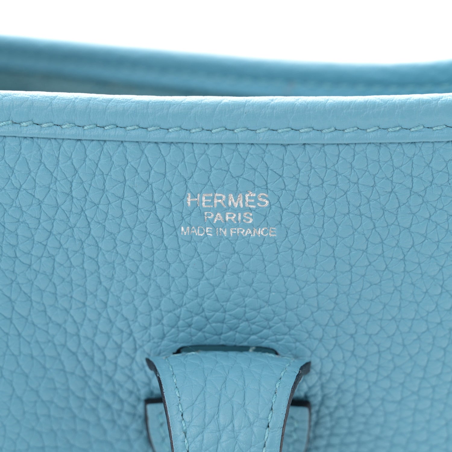 Hermes Taurillon Clemence Evelyne III PM Bleu Du Nord 6 of 9
