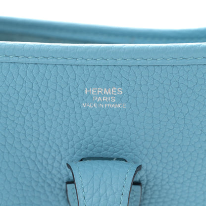 Hermes Taurillon Clemence Evelyne III PM Bleu Du Nord 6 of 9