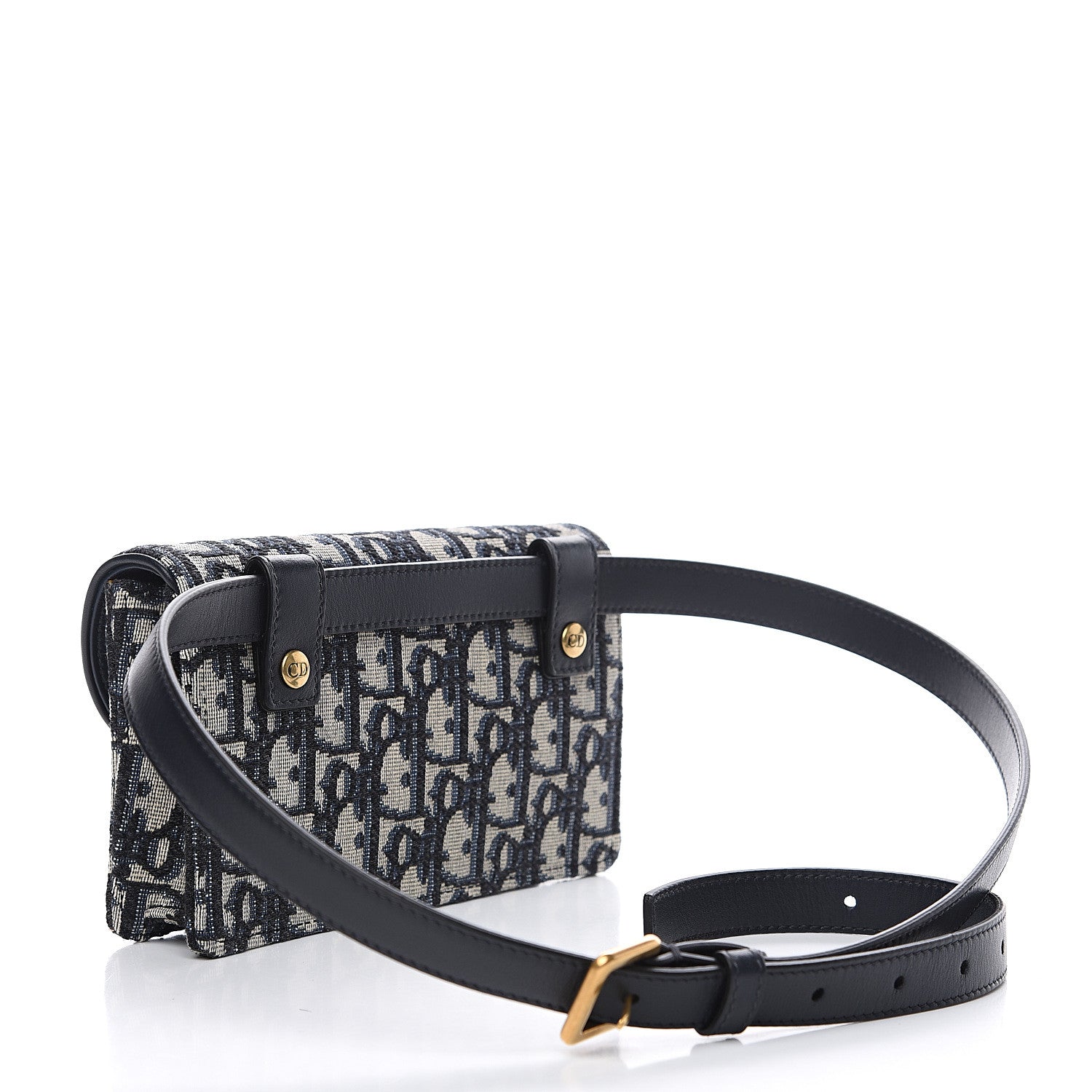 Christian Dior Oblique Saddle Belt Bag Blue 2 of 7