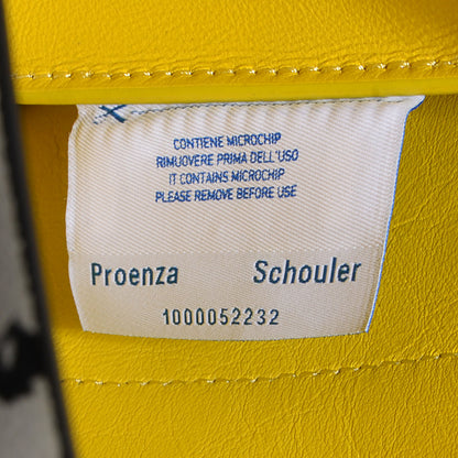 Proenza Schouler Lambskin Small Printed Lunch Bag Clutch Black White 7 of 10