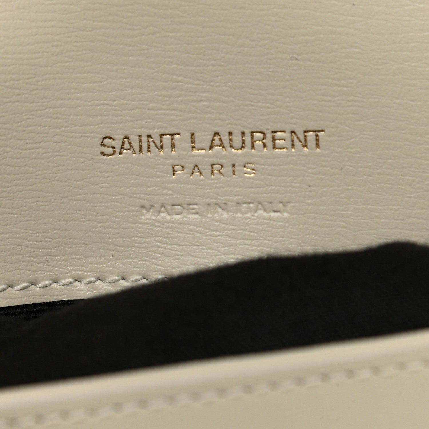 Saint Laurent Smooth Calfskin Monogram Phone Holder Crossbody Blanc Vintage 6 of 11